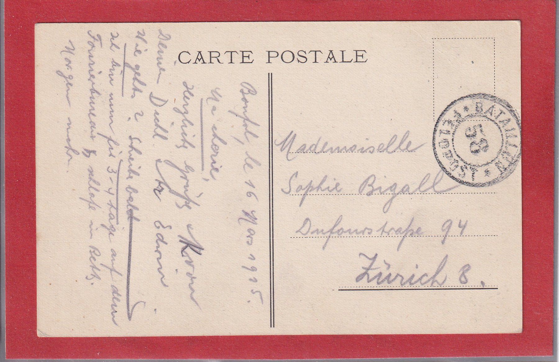 Cartoline postali: Bonfol - Maison d'école - Mars 1925 – Usato da Orvin venduto da Pyaeschli 1