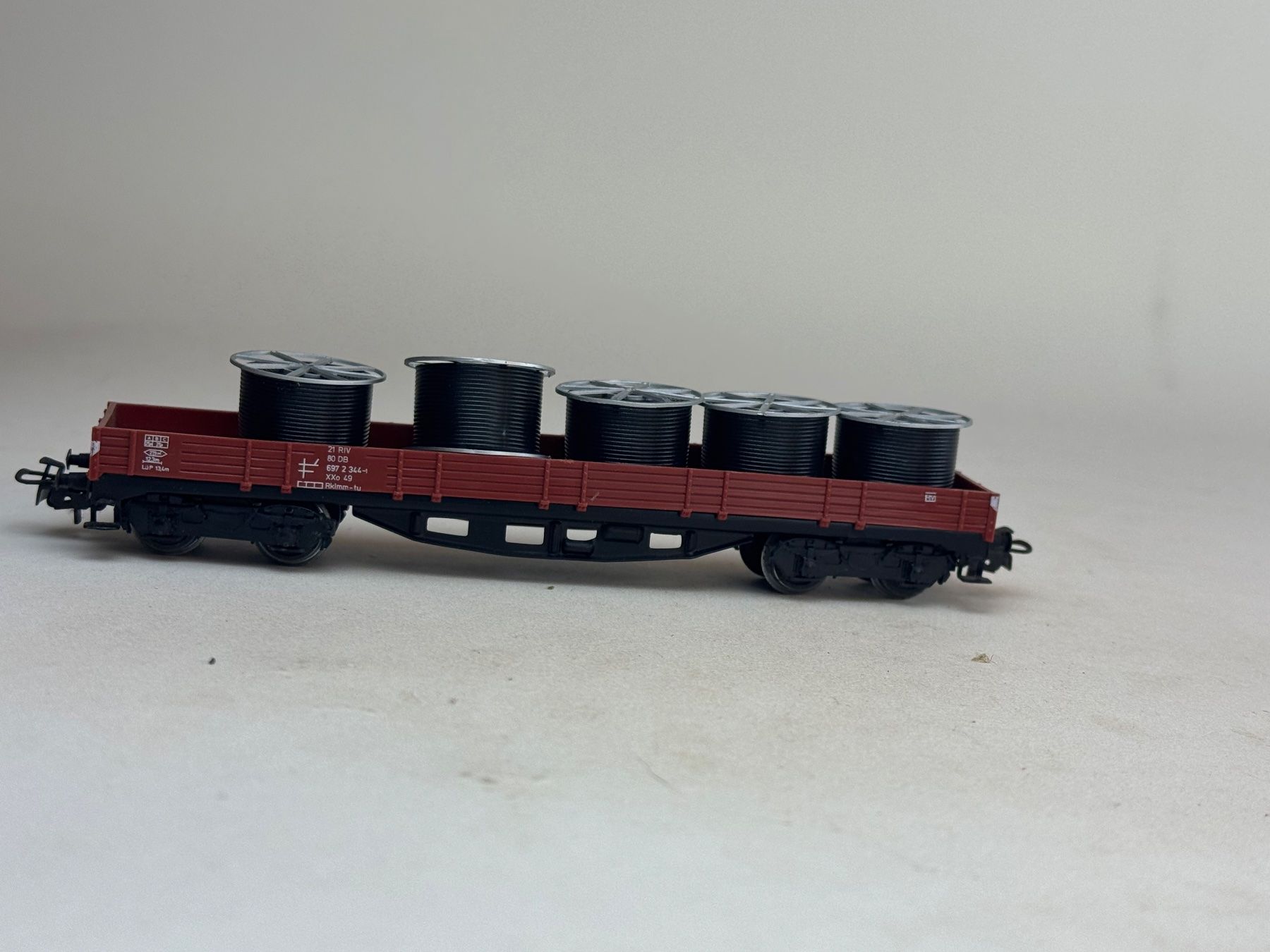 Märklin Modelleisenbahnen: VE1- Märklin Flachwagon mit Kabelrollen – Gebraucht aus Elm von Wikmtz