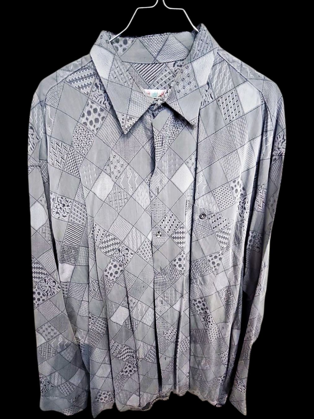 Hemden: Point of City Grau Gemustertes Button-Down Hemd - Langarm – Neu (gemäss Beschreibung) aus Zug von vinokilo 1