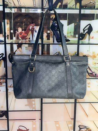  Gucci Black Pearl toile GG monogramme/cuir verni🖤