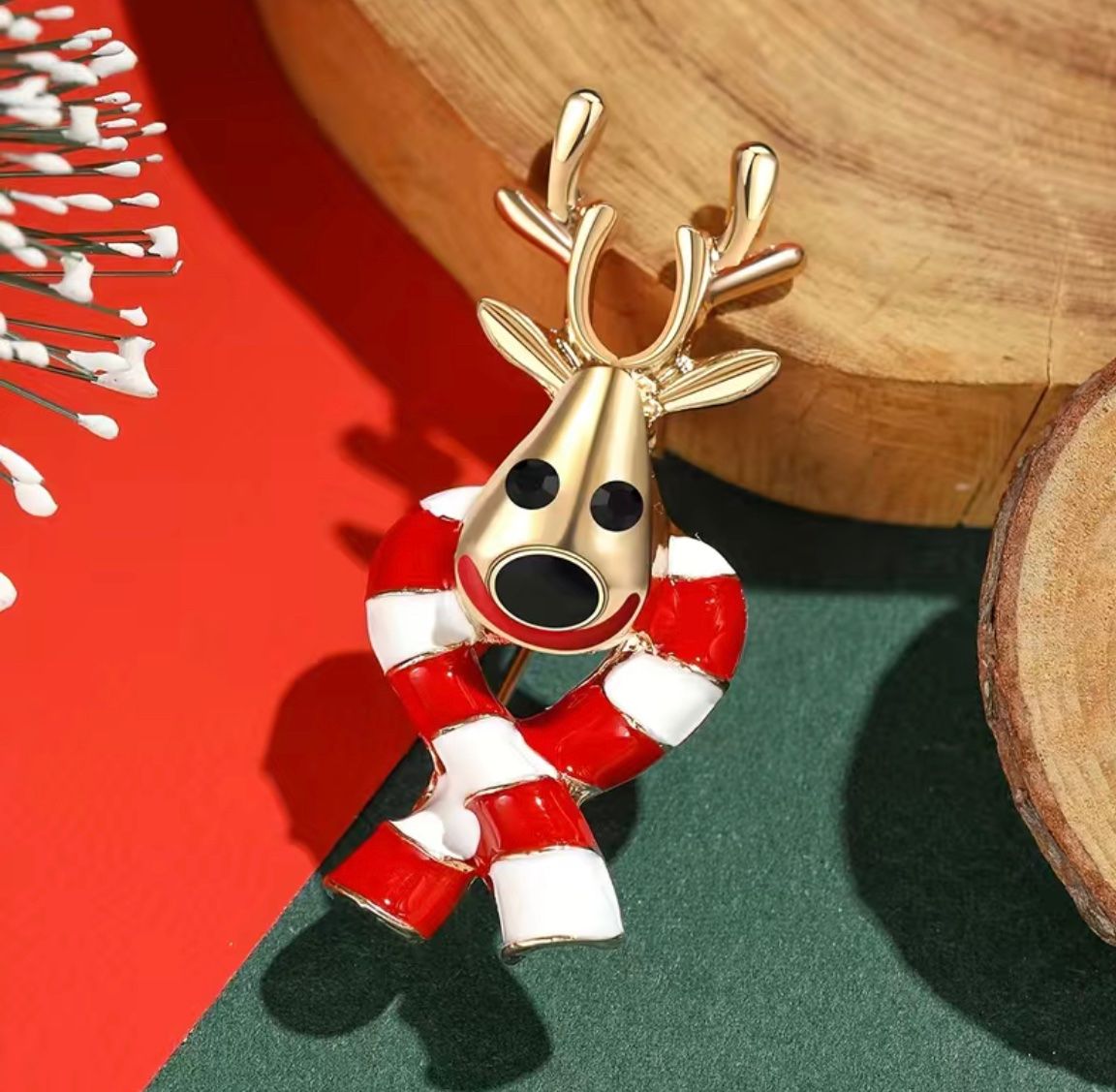 Spille & Fermagli: Brosche Rentier mit Weihnachtsschmuck – Nuovo (secondo la descrizione) da Gams venduto da Mariawicca 2
