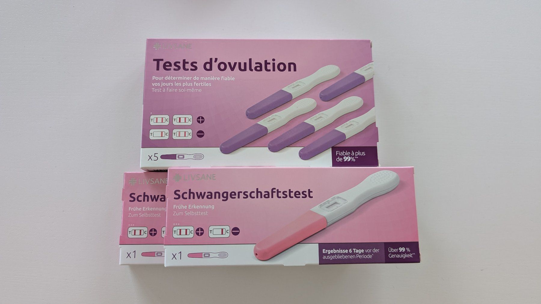Medizinische Geräte: LIVSANE Schwangerschafts-Frühtests & Ovulationstests – Neu und originalverpackt aus Zürich von o.cepovecka