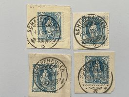 1906, Stehende Helvetia ZNr. 93B. gestempelt SCHAFFHAUSEN