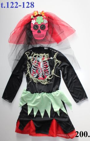 Costume squelette / Skelett   t.122 - 128
