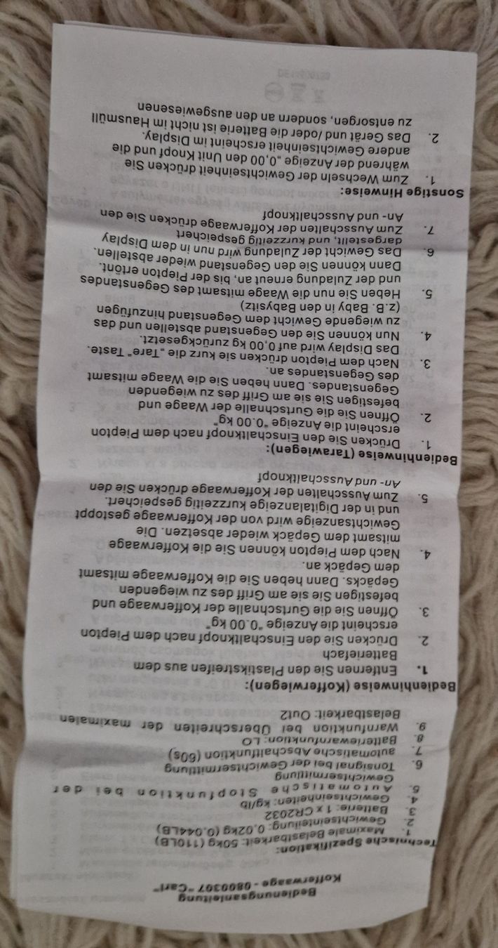 Sonstige Reisekoffer & Reisetaschen: Kofferwaage – Neu (gemäss Beschreibung) aus Zürich von Sissi-Minouche 1