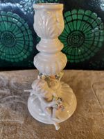 Engel Kerzenständer Vintage, Porzellan, weiss, Top Zustand