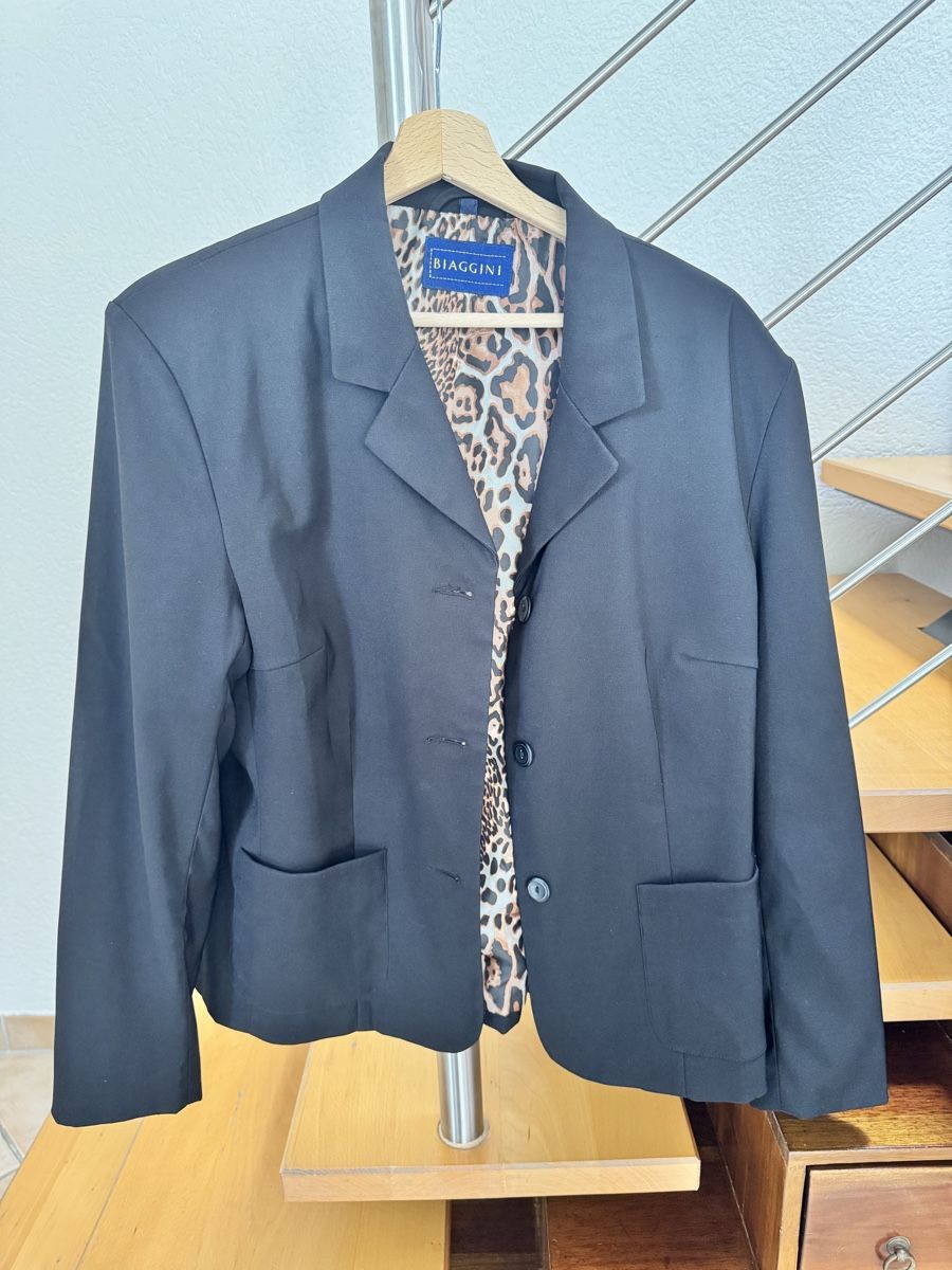 Giacche: blazer vintage noir avec intérieur léopard – Usato da Lonay venduto da nei_79jc