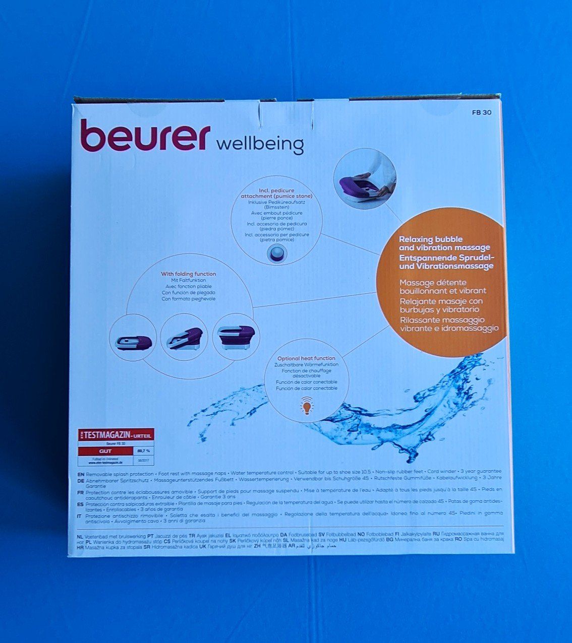 Beurer Pédicure: Fusssprudelbad beurer wellbeing – D'occasion à Saland par V-Tour 2