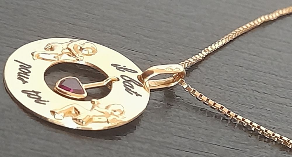 Pendentif or jaune Dinh Van Pi petit modèle 739201