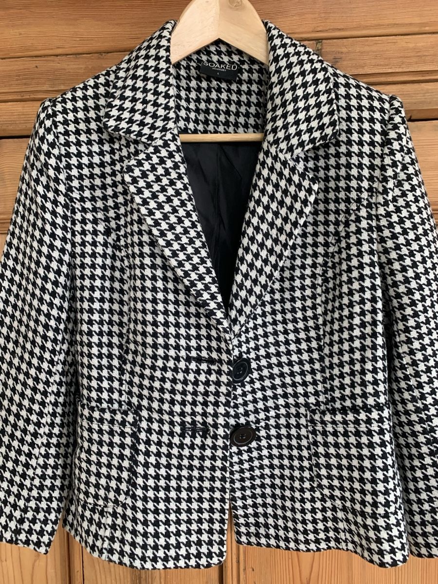 Giacche: Schicker Übergangs -  Blazer im Hahnentrittmuster, Grösse L – Nuovo (secondo la descrizione) da Teufen AR venduto da parazello 3