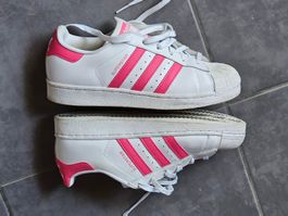 Adidas Superstar Turnschuhe Weiss Rosa Grösse 36 2/3