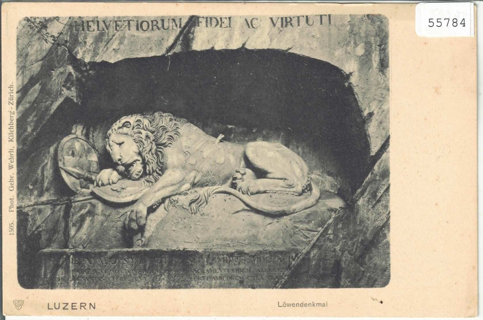 Ansichtskarten: Luzern - Löwendenkmal – Gebraucht aus Ettingen von Kartenplanet