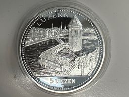 5 Unzen Silber Schweiz Luzern, 1994