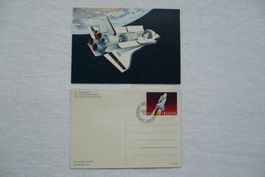 1981 1 Bildpostkarte Space Shuttle, ET
