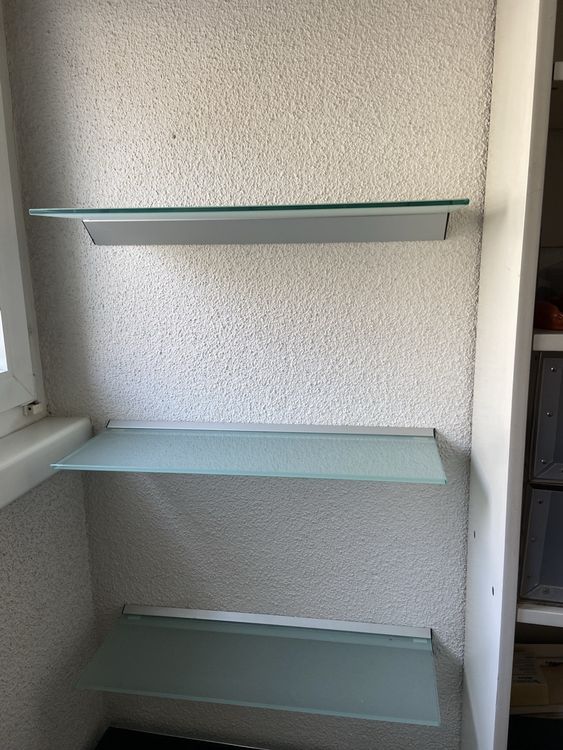 Elegantes Wandregal Glas Ikea Bild