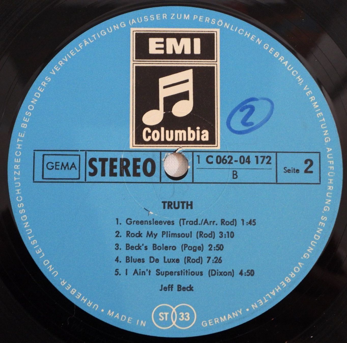 Dischi in vinile: JEFF BECK  TRUTH  LP 1969 – Usato da Dübendorf venduto da mar_85sd 5