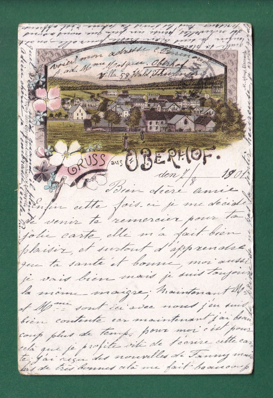 Ansichtskarten: Gruss aus OBERHOF - 1901 // Eckbüge // – Gebraucht aus Pully von nicecards-shop