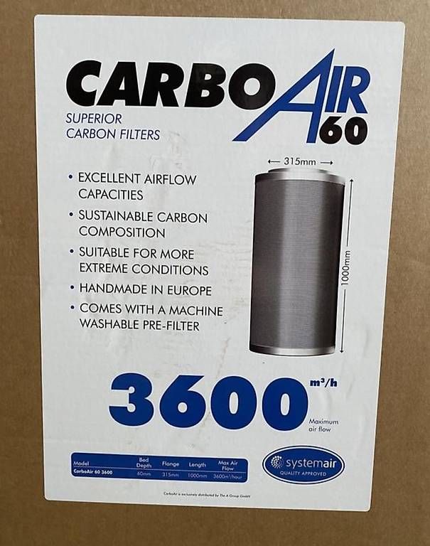 Ventilazione: Aktivkohlefilter 3600 m3/h – Nuovo e nell'imballaggio originale da Oeschenbach venduto da 1951PG 2
