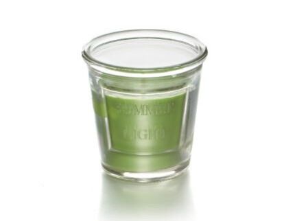 Candele: Duftkerze im Glas Citronella 22h hellgrün – Nuovo e nell'imballaggio originale da Oensingen venduto da Liquidations-Shop