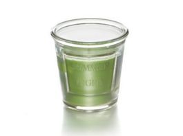 Duftkerze im Glas Citronella 22h hellgrün