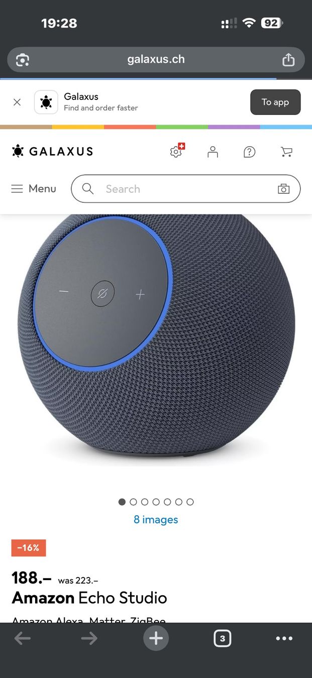 Amazon Audio- & Mediensysteme: Amazon Echo Studio wie neu – Gebraucht aus Luzern von fra_rd2x 1