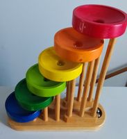 Murmelturm Kugelbahn aus Massivholz 31 cm hoch
