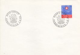 1966/67 Bundesfeier in Lausanne und Zürich, 2 Belege