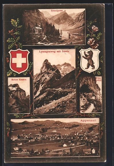 Cartes postales: Appenzell, Lysengratweg mit Säntis, Hoh – D'occasion à Berlin par bartko-reher