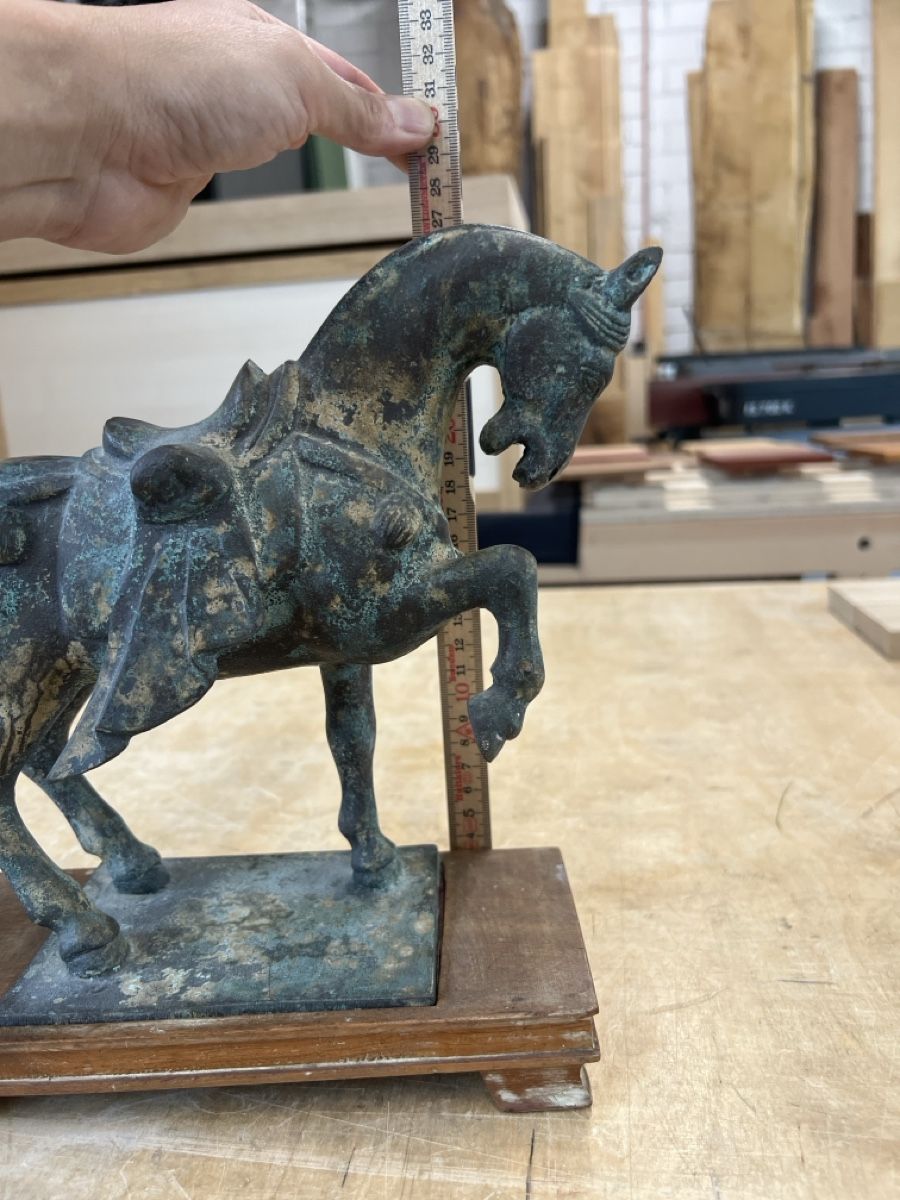 Figurines: Bronzefigur Pferd mit Sockel antiker Stil – D'occasion à Perlen par Chregle1 4