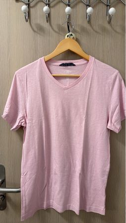 T-shirt rose poudré, coupe décontractée, idéal été, taille M