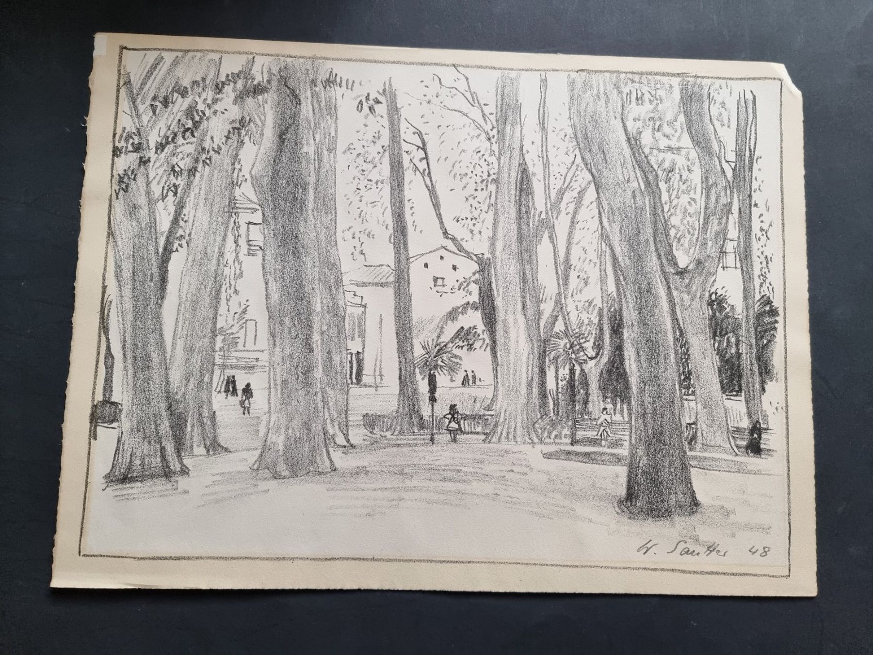 Grafica & Litografie: WALTER SAUTTER LITHOGRAPHIE SIGNIERT DATIERT – Usato da Gersau venduto da grafik-kunst 2