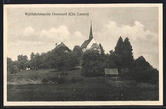 Cartoline postali: Neudorf /LU, Wallfahrtskapelle Gormund – Usato da Berlin venduto da bartko-reher