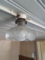 Deckenlampe, Vintage Lampe, Glas Lampenschirm, Retro 💡