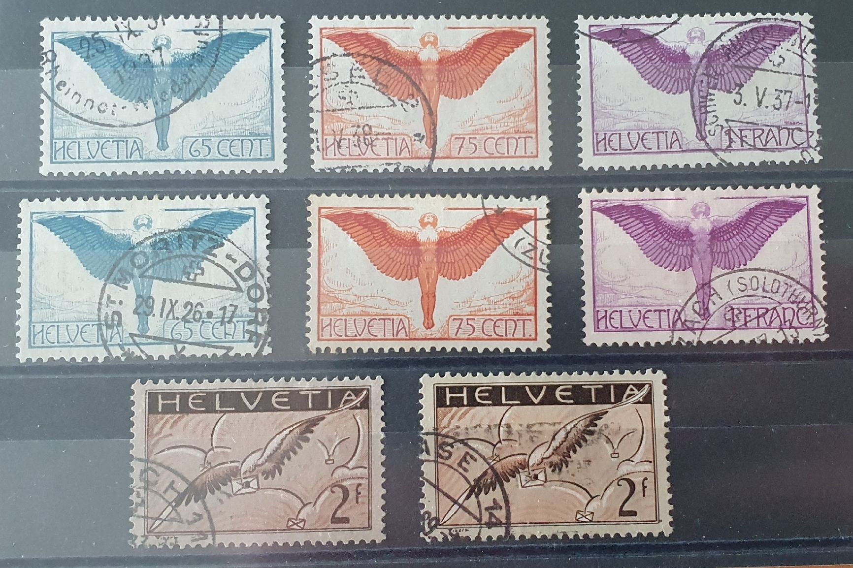 Stempel: Lot Flugpostmarke, sauber Gestempelt – Gebraucht aus Kreuzlingen von Rschweiz1 2