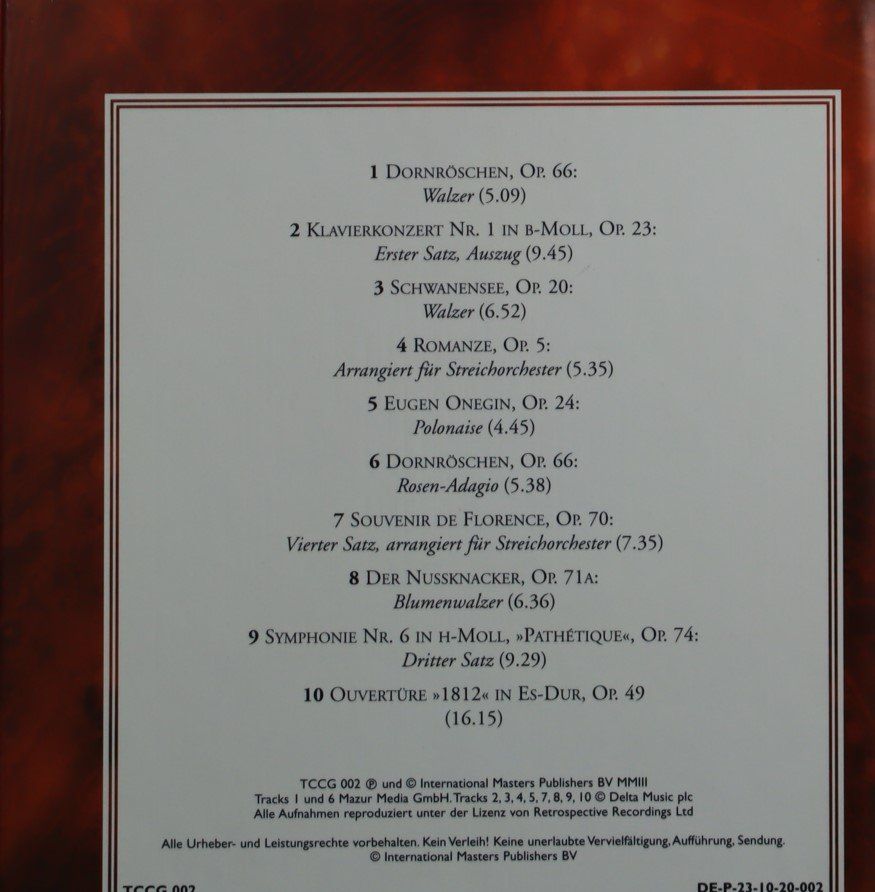 CDs: Tschaikowsky – Poesie & Leidenschaft – Gebraucht aus Luzern von CONTENTI 2