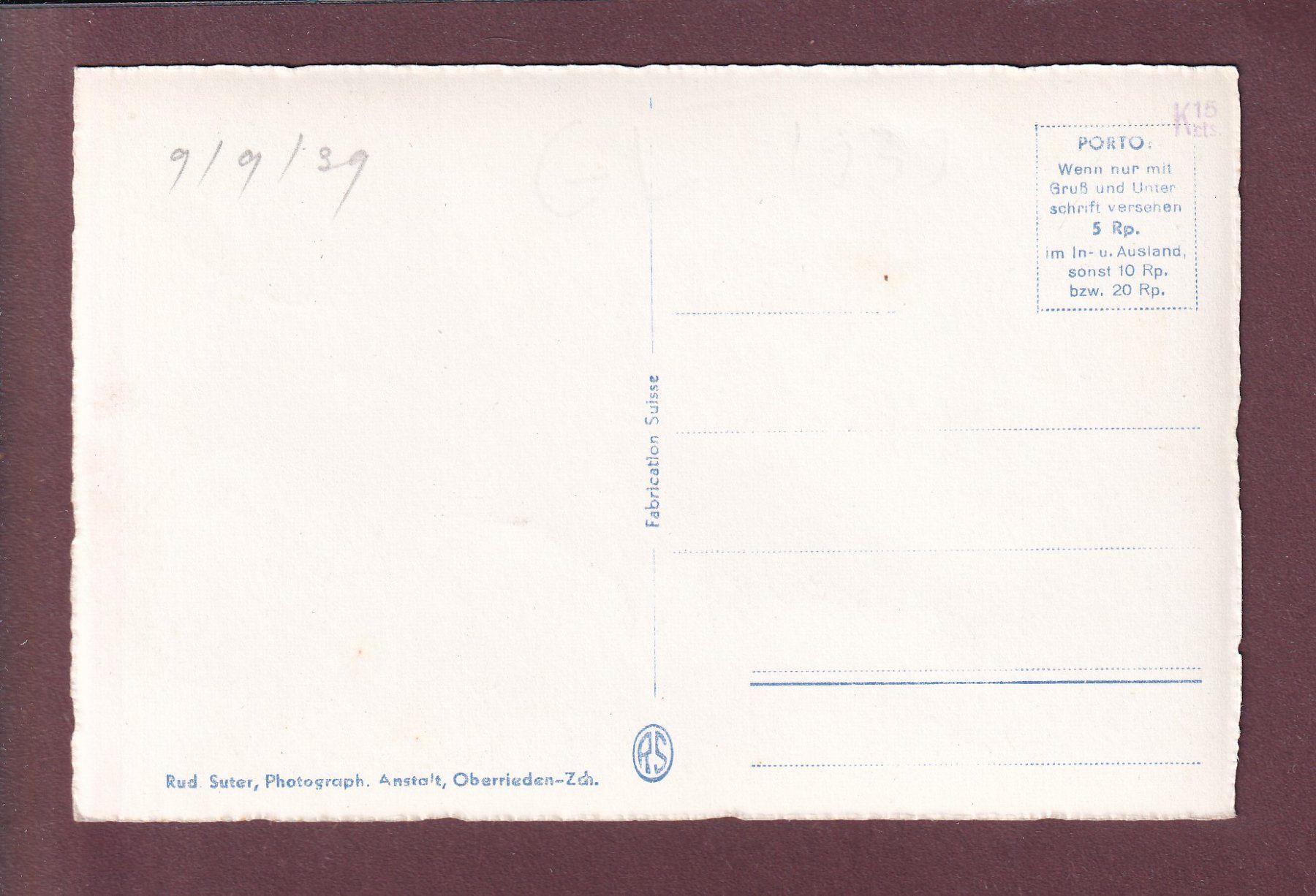 Cartoline postali: GLARUS - Gandstock - Kärpf - 1939 – Usato da Pully venduto da nicecards 1