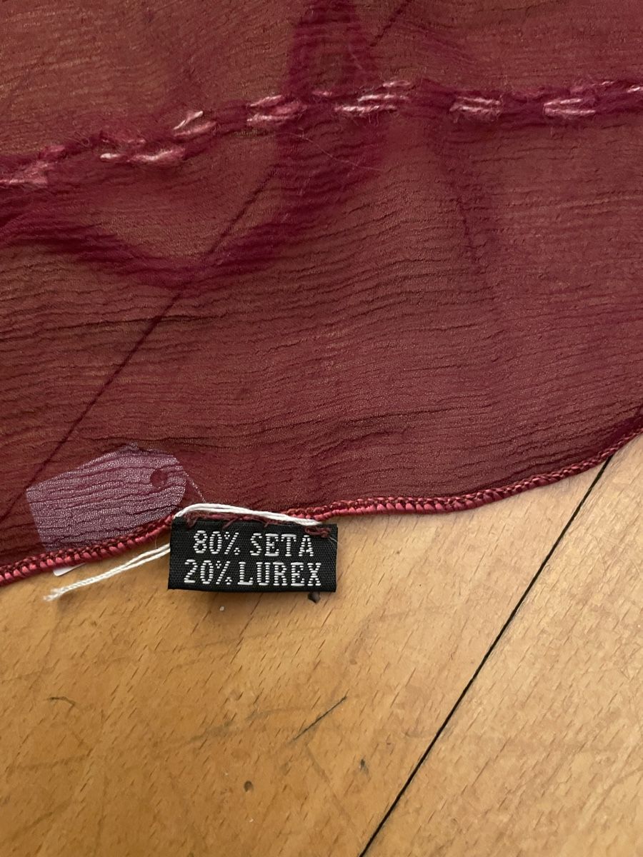 Foulards & écharpes: Elegante sciarpa bordeaux, seta e lurex – D'occasion à Pura par ndo_6zqx 2