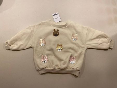 Süsser Mädchenpullover mit Glitzerhasen 12-18 Monate NEU