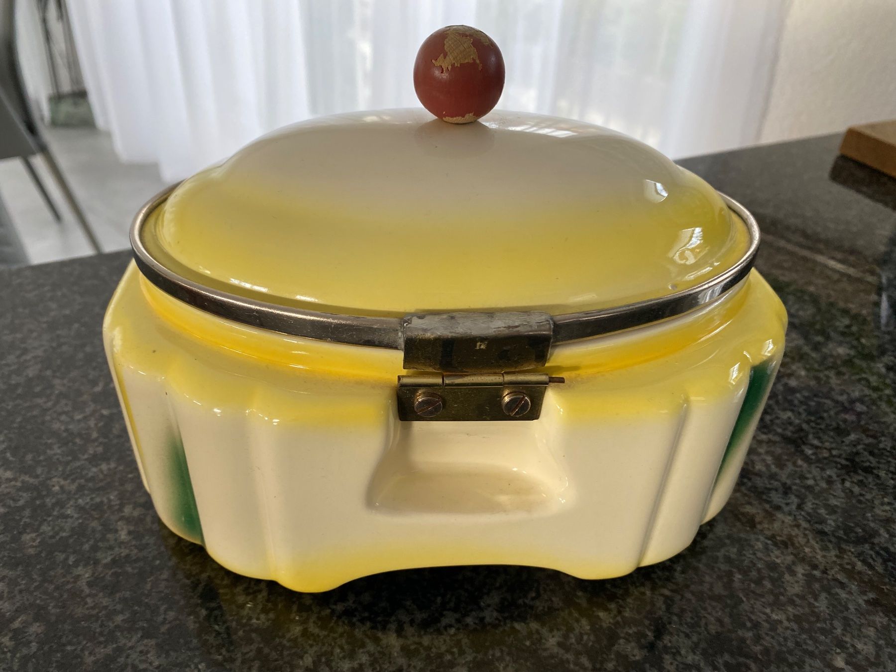 Zuccheriere: Alte Deckeldose Spritzdekor Vintage Retro – Usato da Buchs ZH venduto da Sten7 3