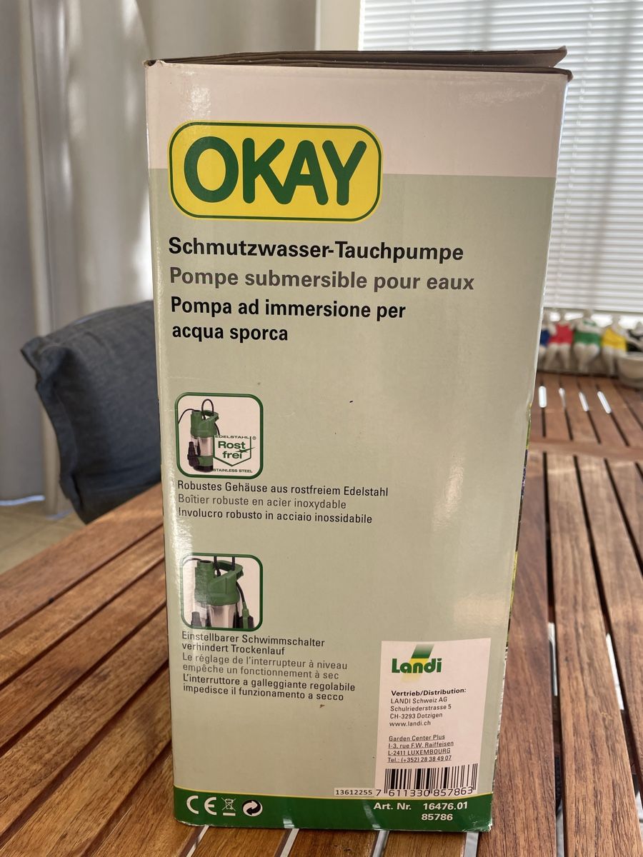 Pumpen & Teile: Schmutzwasser-Tauchpumpe – Neu und originalverpackt aus Widnau von san_qd7m 2