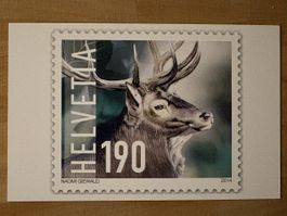 AK mit Tier Briefmarke Motiv von Naomi Giewald