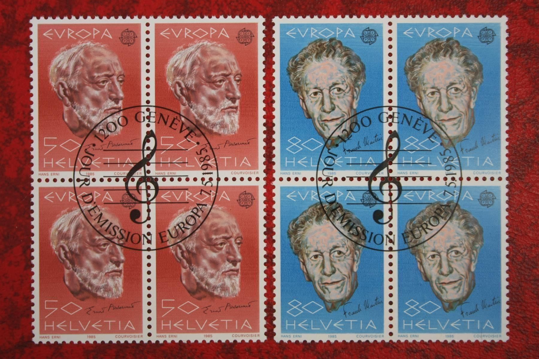 Alle Briefmarken: 1985: 715+716 4er-Block ET. mit Gummi – Neu (gemäss Beschreibung) aus Deitingen von Lglobi