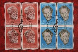 1985: 715+716 4er-Block ET. mit Gummi