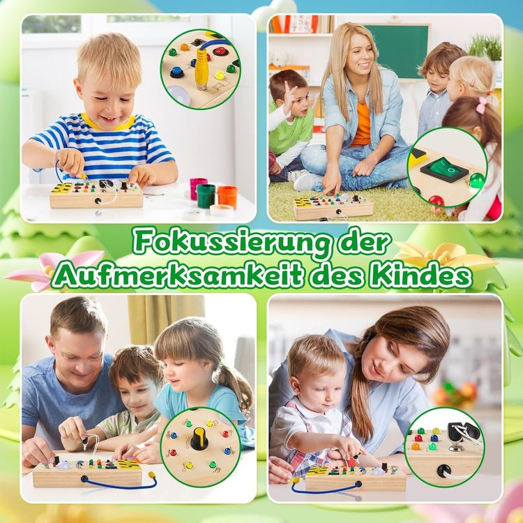 Montessori Busy Board – 9-in-1 Activity Board Für Kleinkinder Ab 1 Jahr, Reisespielzeug
