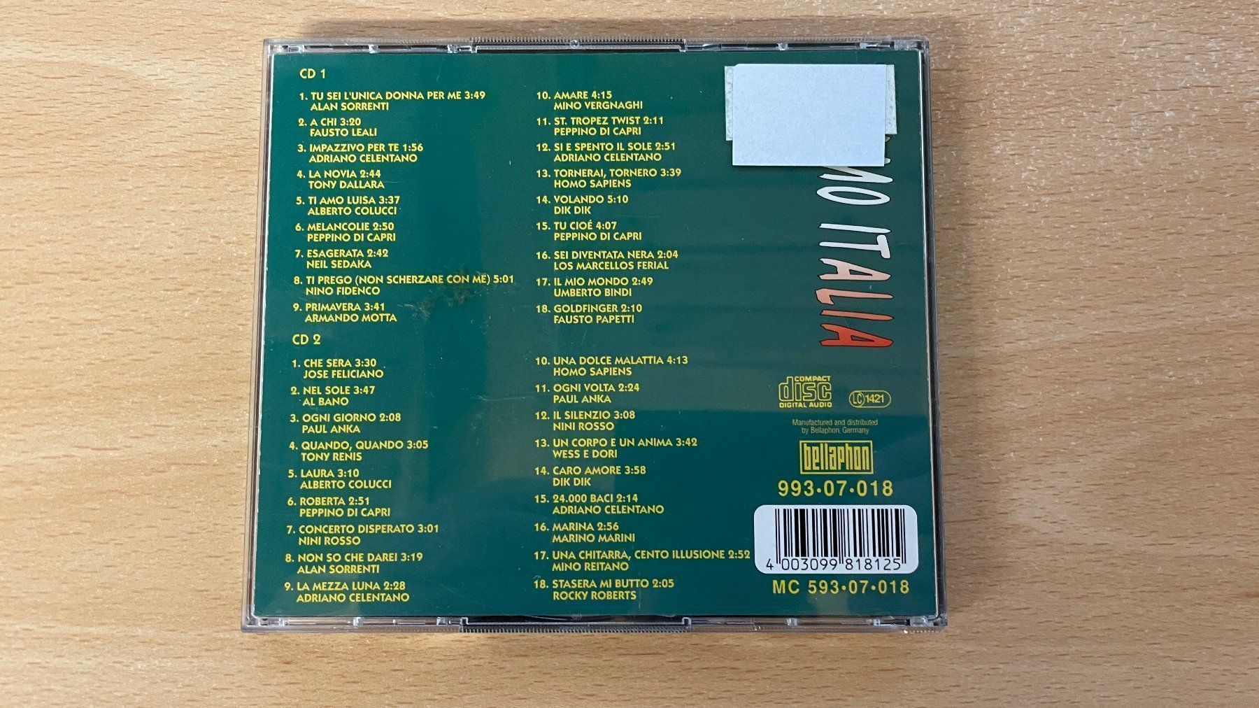 CD: TI AMO ITALIA (2CDs) - ok – Usato da Glattfelden venduto da cybermaxx 1
