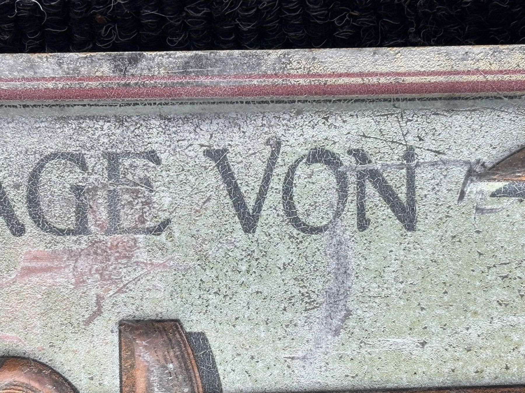 Insegne: Blechschild antik Anker Anthrazit verblasst um 1915 – Usato da Hinwil venduto da DaniBachman 5