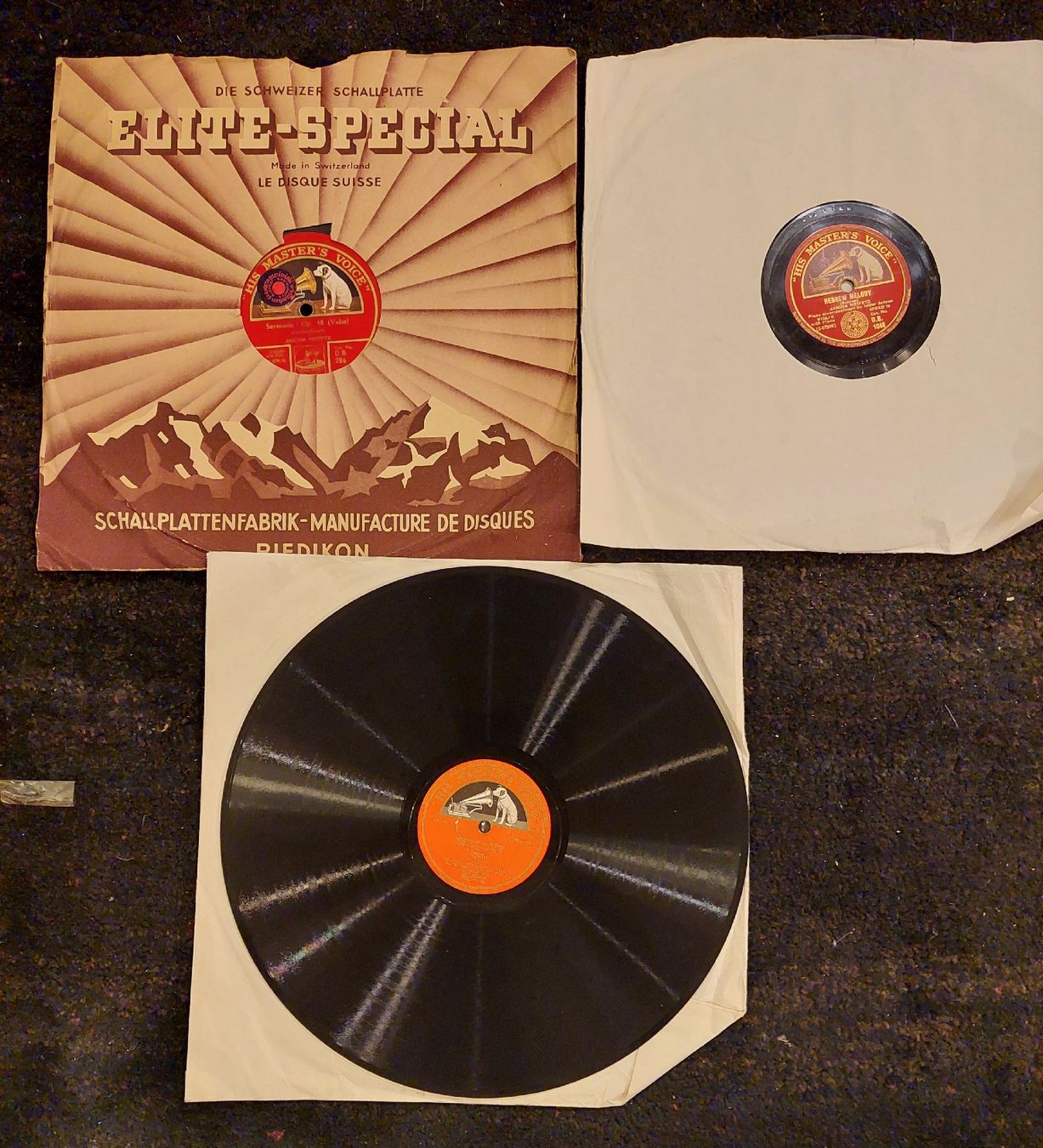 Schallplatten: 8 Schellackplatten mit sehr berühmten Streichersolisten. – Gebraucht aus Zürich von Cortin 1