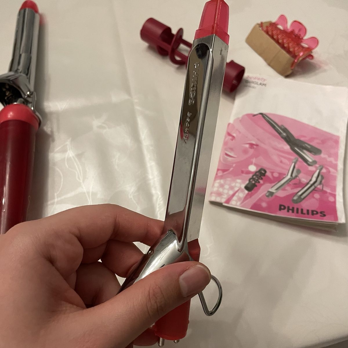 Philips Piastre & Arricciacapelli: Philips Lockenstab mit zwei Aufsätzen pink – Usato da Bellach venduto da Dreamer2501 2