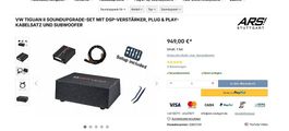 VW Tiguan II Soundupgrade-Set mit DSP-Verstärker, Plug & Pla