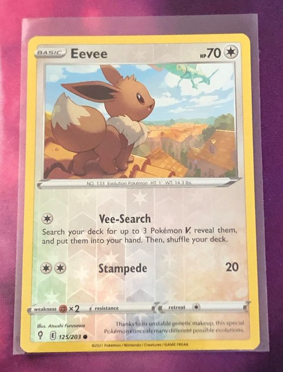 Pokemon - Eevee 125/203 - Evolving Skies - Carta Reverse Foil - Singola